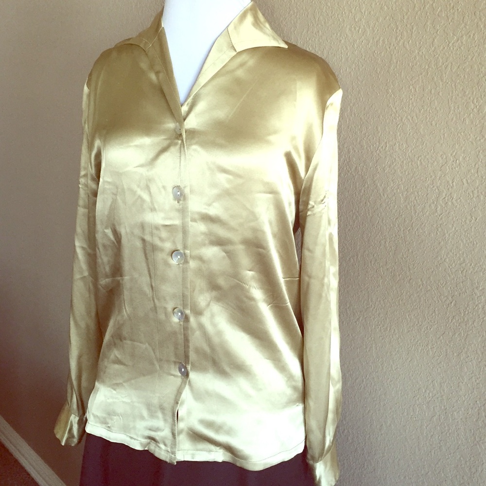 VINTAGE Y2K Femme De Carriere Silk Blouse Size Medium